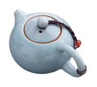 ULTECHNOVO Ceramic Tea Pot for Home 200ml Portable Round Teakettle with Ice Crack Pattern, Chinese Style Teapot Easy to Clean for Tearoom and Hotel Use