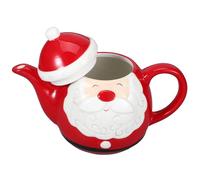 ULTECHNOVO Ceramic Teapot 580ml Santa Claus Shaped Christmas Teakettle with Better Grasp and Dump, Convenient to Use, Creative Design for Office or Home Tea Time