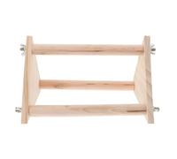 ULTECHNOVO Chick Standing Rack Wooden Perch Hen Rooster Stand Beige Easy to Install Exercise Pet's Standing Ability Pet Bird Cage Accessory