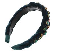 ULTECHNOVO Christmas Crystal Headband for Women Soft Cloth Material and Sparkling Snowflakes Decorations, Wide Stylish Design Maintains Shape, for Christmas Parties and Family Gatherings