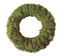 ULTECHNOVO Christmas DIY Moss Wreath Ring Artificial Plant for Holiday Decor Craft Material for Dream Catcher and Floral Arrangement Natural Green Moss Covered Ring for Front Door and Banquet
