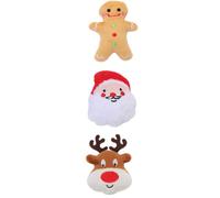 ULTECHNOVO Christmas PET Toy Plush Toy with Catnip, 3pcs for Cats | Cotton Plush, Festive Stocking Set, Bright Colours and Traditional Patterns, for Fetch Games and Holiday Gifting Random Style