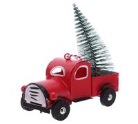 ULTECHNOVO Christmas Truck Ornament Small Iron Car Hanging Pendant Xmas Tree Decor for Car Interior Window Door Farmhouse Winter Holiday Party