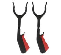 ULTECHNOVO Claw Grabber Pickup Tool 2pcs with Precision Teeth and Ergonomic Handle, Iron and Plastic, Portable Short Reacher for Trash Pickers and Outdoor Sanitation Workers