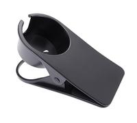 ULTECHNOVO Clip on Cup Holder for Desk Table Bottle Stand Water Mug Holder with Cable Slot Anti-Spill Clamp for Home Office Desk Drink Accessories 7.87X3.94In Black