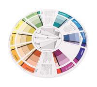 ULTECHNOVO Compact for Art and Craft Classes Paint Mixing Guide Watercolor Wheel Color Learning Chart Gradient Effects on Paper for Designers and Painters