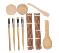 ULTECHNOVO Complete Sushi Making Kit Bamboo Rolling Mat with Hygienic Rice Roller and Sushi Dish Compact Storage for Home Cooking and Holiday Entertaining