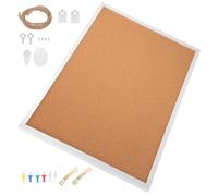 ULTECHNOVO Cork Notice Board for Office and Home 35x50cm Wood Frame Decorative Message Board with Nails for Hanging and Corks for Storing Memos and Information