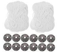 ULTECHNOVO Cotton Braided Candle Wicks with Polyester Core DIY Replacement Candlewick for Stable Burning and Practical Candle Making Supplies with Wax Holders