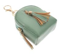 ULTECHNOVO Creative Blue Pu Keychain Coin Purse with Zipper Fastener and Unique Backpack Shape, Adorable Mini Key Chain Bag for Everyday Use