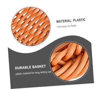 ULTECHNOVO Creative Brown Woven Storage Basket Multifunctional Fruit Bread Container with Drainable Design for Kitchen Table Decor and Household Organization