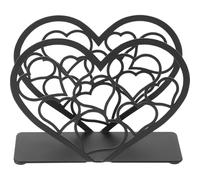 ULTECHNOVO Creative Heart-Shaped Napkin Holder Tissue Storage Stand Made of Iron, Convenient Storage Solution with Easy to Clean Feature, for Home, Restaurant Or Cafe Table Decoration