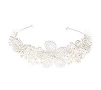 ULTECHNOVO Crystal Pearl Headband for Wedding Proms and Party Occasions Featuring Crystal and Pearl Accents This Headband Is for Bridesmaids Bride-to Decorations Adding Touch of Elegance