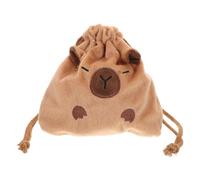 ULTECHNOVO Cute and Lightweight Design Makeup Bag Plush Animal Drawstring with Spacious Capacity Portable Cosmetic Organizer Tote for Travel and Business Trips