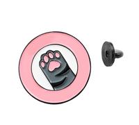 ULTECHNOVO Cute Pink Cat Claw Brooch Pin Made of Alloy, Creative round Shape Decorative Accessory, Skin-friendly Clothing Corsage for Stylish Everyday Wear