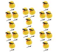 ULTECHNOVO Cute Yellow Duck Hair Clips Lightweight Plastic and Metal Material Hair 20pcs Secure Grip and Scratch Resistance, Kawaii Cartoon Style for Festival Gatherings and Group Parties