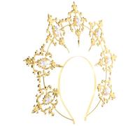 ULTECHNOVO Decorative Headband Headdress Golden Retro Vintage Iron Hair Accessory Creates Stunning Hairstyles Easy to Wear for Bridesmaids Vintage Wedding