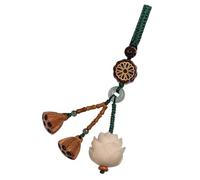 ULTECHNOVO Decorative Lotus-flower Mobile Phone Pendant with Short Style Bodhi Material, Multi-functional and Delicate Keychain Charm to Decorate Your Mobile Phone or Car Keychain