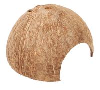 ULTECHNOVO Decorative Reptile Hideout Coconuts Shell Hideout Tunnel Hiding Place Climbing Surface Coconut Shell Terrarium Decor for Snails and Climbing Pets
