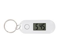 ULTECHNOVO Digital Watches Keychain Pocket Watch Clip on Watch Mini Key Ring Digital Pocket Watch Electronic Pocket Watch with Chain Students Keychains Watch for Backpacks, White Womens Digital Watch