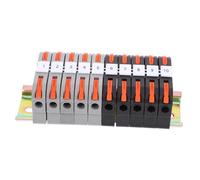 ULTECHNOVO Din Rail Terminal Blocks Kit with Screws and Marker Strip Compact Electrical Wire Connectors for Awg Wires Versatile Crimp Connector with Transparent Storage Box for Secure