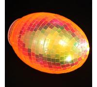 ULTECHNOVO Disco Ball Easter Egg Decoration Orange Glass Mosaic Reflective Ornament Small Spring Table Centerpiece for Easter Party Supplies and Home Decor