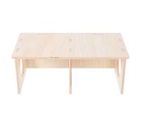 ULTECHNOVO DIY Assembly Room Shelter Nest Detachable Hedgehogs Maze Versatile Placement Private Hideout Solid Wood Multi Chamber Beige Balconies Bedrooms for Mice Hamster