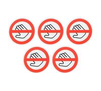 ULTECHNOVO Do Not Touch Adhesive Safety Warning Stickers 0.98 Inch Sturdy Decals for Hazardous Equipment in Industrial and Workshop Settings Pack of 5
