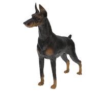 ULTECHNOVO Dobermann Figurine Plastic Dog Ornament Small Solid Model Animal Decoration for Desktop and Home Display