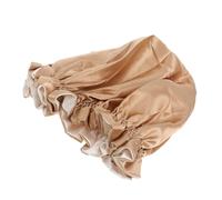 ULTECHNOVO Double Layer Satin Bonnet Large Round Night Sleeping Hat for Women Comfortable Lace Hair Cap for Hair Protection Khaki Color and Beauty