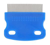 ULTECHNOVO Double Sided Flea Comb for Dogs and Cats with Stainless Steel Pins and Plastic Handle, Comfortable Grip Pet Grooming Tool for Removing Eggs and Matted Fur Random Color