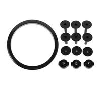ULTECHNOVO Drum Hardware Pack with Black Bass Drum Hoop Guard Double-Sided Cymbal Sleeves and Quick-Release Cymbal Nuts for Musicians and Recording Sessions