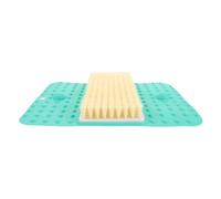 ULTECHNOVO Dual-Purpose Shower Foot Scrubber Mat with Cleaning Brush and Anti-Slip Suction Cups for Effective Dead Skin Removal and Foot Massage at Home