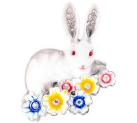ULTECHNOVO Easter Rabbit Pattern Brooch Bunny Rhinestone Brooch Cute Elegant Alloy Bag Badge Clothing Decoration for Women Occasion