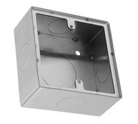 ULTECHNOVO Electrical Outlet Box with Design Stainless Steel Surface Mount and Easy Installation Sturdy Silver Metal Power Outlet Box for Wall Applications