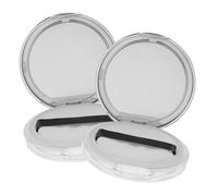 ULTECHNOVO Empty Loose Powder Box 2pcs 5g Portable Makeup Powder Case with Elastic Net and Puff Travel Cosmetic Container