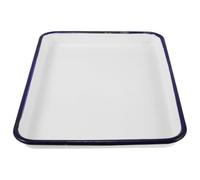ULTECHNOVO Enamel Baking Tray 38×28cm Rectangular Oven Pan Multifunctional Bread and Fruit Baking Dish Sturdy Enamelware Tray for Kitchen Food Storage and Roasting