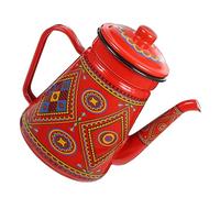 ULTECHNOVO Enamel Coffee Kettle 1.5l Red Stovetop Teakettle with Good Thermal Conductivity, Easy to Use for Home and Restaurant Use