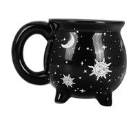 ULTECHNOVO Enchanting Witch Cauldron Mug Ceramic Decorative Drinking Cup Versatile Coffee Mug Cereal Bowl Charming Gothic Design for Daily Use Table Centerpiece for Women Halloween Lovers