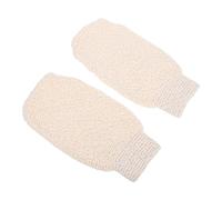 ULTECHNOVO Exfoliating Gloves for Deep Cleansing and Skin Renewal Bamboo Fiber 2pcs Bath Scrub Gloves with Massage Function Body Scrubber Bathing Accessories for Chest and Back