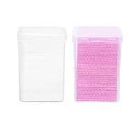 ULTECHNOVO Eyelash Portable Extension for Individual Professional and for Extensions 200pcs White Cotton Wipes Glue Bottle Cleaning, Remover Pads Suitable Salon Use