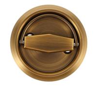 ULTECHNOVO Fire Hydrant Box Hidden Pull Handle 201 Style Antique Yellow Bronze Finger Pull for Cabinet Door Pre-Holed Fire Hose Box