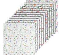 ULTECHNOVO Floral Pattern Scrapbook Paper Pad with 24 Sheets for Crafting and Card Making, Aesthetic Journaling Paper Featuring Visual Appeal and Flexible Application, for Scrapbooking