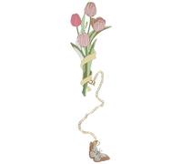 ULTECHNOVO Flower to with Bookmarks Elegant Design Metal Hollow-Out Lightweight Easy Use Green Floral and for Students and Teachers Office and School Supplies