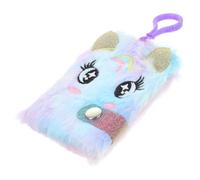 ULTECHNOVO Fluffy Plush Hanging Diary Notebook with Adorable Design Portable Mini Pocket Journal for Students and Adults Soft Cover Writing Sketching Doodling Accessory Creative Hanging Plush