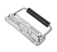 ULTECHNOVO Foldable Stainless Steel Tool Box Handle with Spring Loaded Design Easy to Carry Folding Pull Handle for Mobile Repairs and DIY Projects