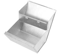 ULTECHNOVO Food Feeder Box Ferret Food Feeding Box Portable Comfortable Iron Small Pet Supply Rabbit Cage Dispenser Silver Light Weight Can Be Placed in The Cage for Chinchilla Rabbit