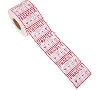 ULTECHNOVO Fragile Warning Labels Pack Sticker 60x40mm Self-Adhesive Packaging Stickers Roll 1000pcs Caution Fragile for Shipping Handling and Logistics