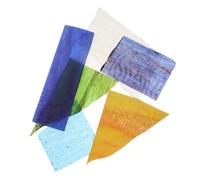 ULTECHNOVO Glass Fusing Kiln Scrap with Ripple Textured Glass Shapes for Microwave Kiln Use Easy to Cut Withstand Rapid Temperature Changes for Craft Projects and DIY Jewelry Supplies