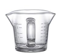 ULTECHNOVO Glass Measuring Cup and Easy-to-Read Scales with Double V-Shaped Leak Orifice Design, Convenient Volume Checking Scale Milk Jug for Accurate Measurements for Cooking and Baking